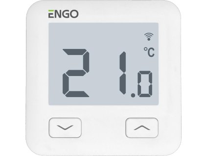 ENGO Controls E10-W - regulátor teploty, 230V, bílý, Wi-Fi, internet, k montáži pod omítku