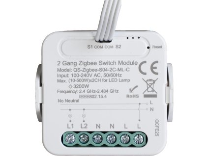 ENGO Controls EL2-WN - regulátor osvětlení, dvojitý, 230V bez nulového vodiče