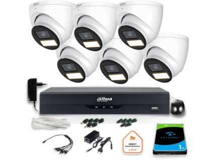 Sada 6 venkovních kamer Dahua 4v1 s rozlišením FullHD a HDD