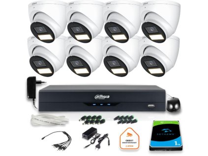 Sada 4 v 1 8 venkovních kamer Dahua FullHD s HDD
