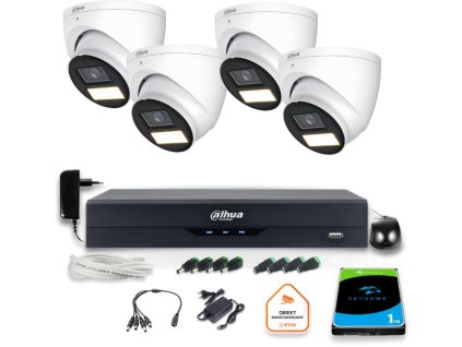 Dahua 4in1 Surveillance Kit 4 FullHD venkovní kamery s HDD