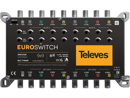 Zesilovač EuroSwitch 9 vstupů 27/31dB (ref.719609)