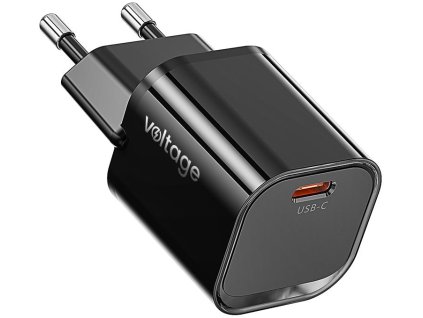 Napětí GaN Quick Mini 20W PD 3.0 QC 3.0 USB-C síťová nabíječka černá