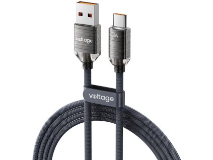 USB-A / USB-C Napětí PureCrystal 66W kabel 200cm černý