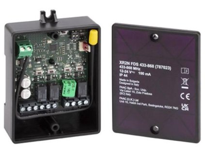FAAC XR2N FDS kontrolér/rádio 433-868 2-kanálový univerzální (787023)