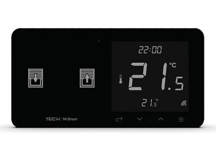 WZR-02ML WZR-02ML kabelový pokojový ovladač s roletovým spínačem černý Tech Controls
