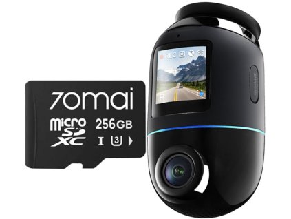 70mai X800 Dash Cam 4K Omni černá + microSD 70mai 256GB videorekordér