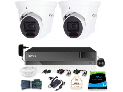 Kenik Surveillance Kit 2 kamery 2MPx rekordér 5v1 1TB