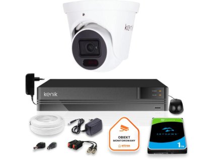 Kenik Surveillance Kit 5MPx kamera 5v1 rekordér 1TB