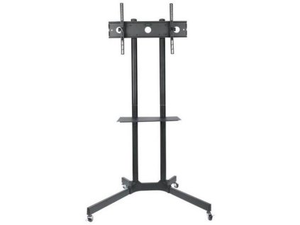 STOLEK/VOZÍK NA KOLEČKÁCH + RUKOJEŤ PRO TV 30-65" 60KG S-08A ART