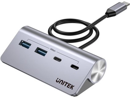 unitek hub alumininiowy usbausbc z 4 portami 5gbps e52e53583d1f1