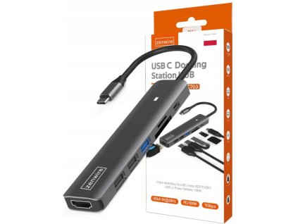 hub adapter usbc 7w1 hdmi 4k usb 30 sd pd zenwire bshc703 45cae386cda59