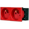 gniazdo 2m elektryczne podwojne blokada 1