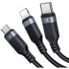 kabel 3w1 usba usbc microusb lightning joyroom s1t3018a18 30cm 35a w oplocie czarny 71218debf3504