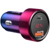 Baseus Magic Series PPS USB-C/USB-A 45W nabíječka do auta růžová/modrá