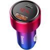 Baseus Magic Series PPS USB-C/USB-A 45W nabíječka do auta růžová/modrá