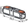 Univerzální rychlospojka LINE/DRUT 2x 0,2-4mm2 WAGO 221-2411 (1 ks)