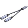 Unitek USB-C na 2 x USB-C audio a 18W adaptér