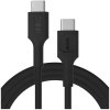 Kabel USB-C / USB-C Greencell PowerFlex 200cm PD 100W černý silikonový