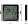ENGO Controls EONE-BATB - regulátor teploty, bateriový (Li-Ion), černý, internetový, dobíjecí, ZigBee, pro povrchovou montáž