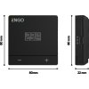 ENGO Controls EASY-230B - regulátor teploty, 230V, černý, denní, povrchová montáž