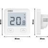 ENGO Controls E10-W - regulátor teploty, 230V, bílý, Wi-Fi, internet, k montáži pod omítku