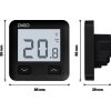 ENGO Controls E10-B - regulátor teploty, 230V, černý, Wi-Fi, internet, k montáži pod omítku