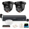 SADA 2 ČERNÝCH IP kamer Dahua 8mpx IPC-HDW2849TM-S-IL-BLACK + DISK