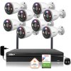 Dahua IP dohledová sada 8 kamer WI-FI 5MPx 2K F5D-PV-0280B aktivní IR LED detektor do 30 m