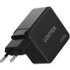 Síťová nabíječka Unitek GaN, PD 65W, cestovní, 3 porty