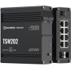 Teltonika TSW202 průmyslový řízený přepínač 8xFE 2xSFP PoE+ (TSW202000000) DIN