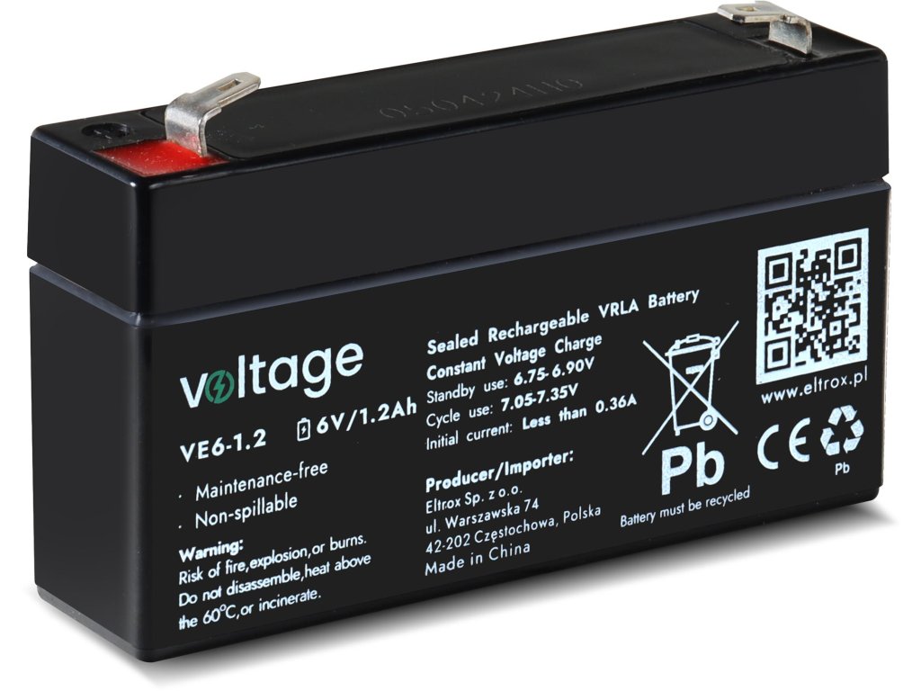akumulator agm voltage 6v 12ah ve612 a21b582f4924b