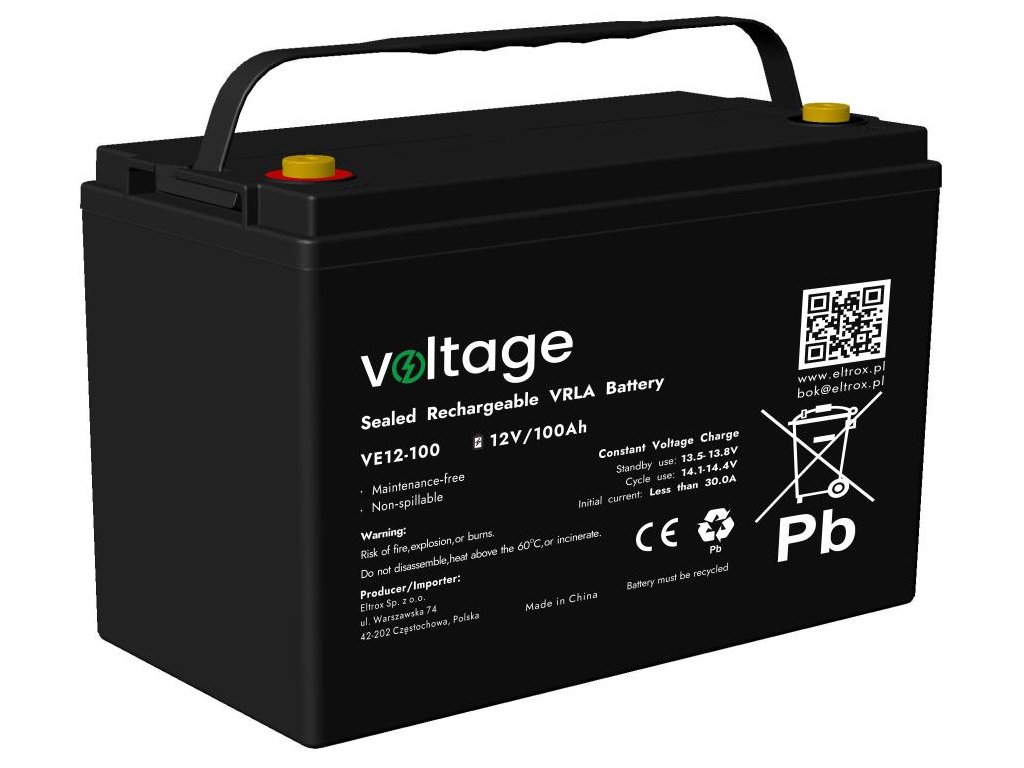 akumulator agm voltage 12v 100ah ve12100 993136a97f9b4