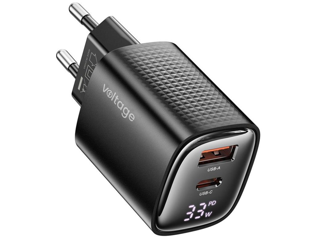 adowarka sieciowa voltage gan charger mini 20w pd 30 qc 30 usbc czarna c75914059cb46