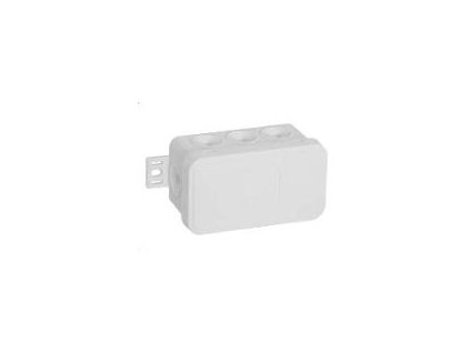 Povrchový box prázdny 8 prívodov VIPLAST V8 klik WHITE IP54 80x45x41mm 038-01