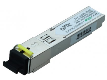 SFP WDM MODUL 1,25Gbps, SC SM, 16dB (20km) TX1550/RX1310