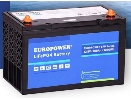 EUROPOWER LiFePO4 12,8V 100AH LITHIUM-GELENIUM- FOSFÁTOVÁ BATÉRIA