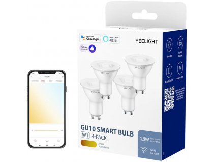 Inteligentná žiarovka Yeelight W1 GU10 (stmievateľná) 4ks