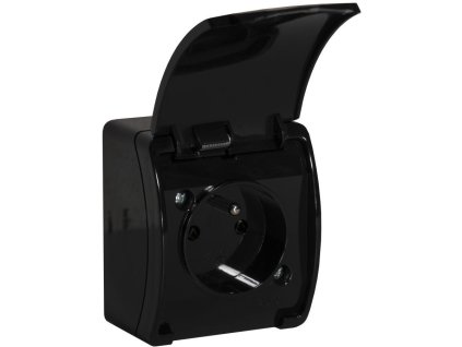 gniazdo vg1 16105 ip44 czarne koala elketroinstalacyjne natynkowe z klapk viplast 5df3847821cae