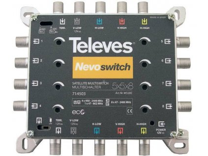 Multiprepínač Televes Nevoswitch 5x5x8, ref. 714503