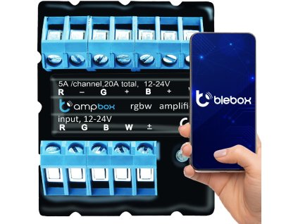 BLEBOX apmbox - ŠTYRI KANÁLOVÉ ZOSILŇOVAČE LED