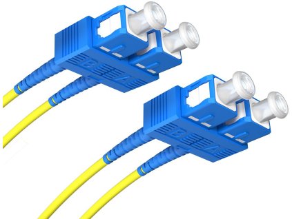 OPTICKÝ PATCHCORD SM 10M DUPLEX 9/125, SC/UPC-SC/UPC 3MM