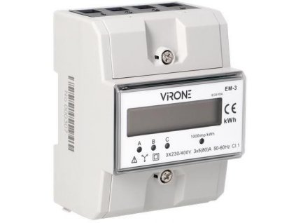 Virone EM-3 3-fázový indikátor spotreby energie