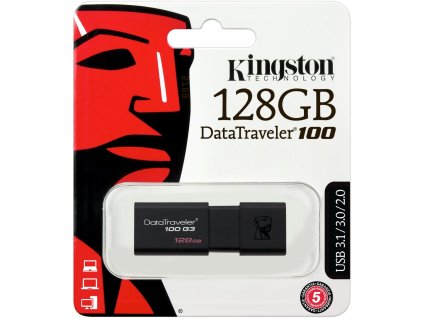 Pamäťová karta Kingston Data Traveler DT100 G3 128 GB USB 3.1