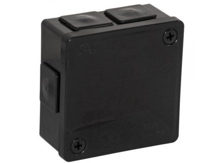 Povrchový box prázdny 6 prívodov VIPLAST VP-22 BLACK IP55 86x86x40mm 022-05