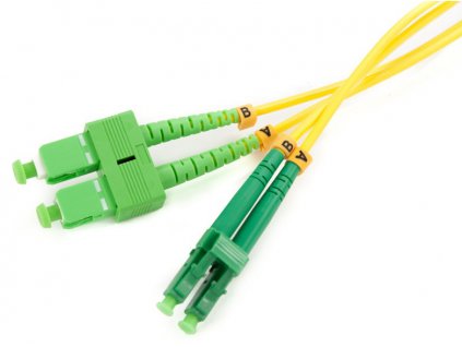 OPTICKÝ PATCHCORD SM 2M DUPLEX 9/125, SC/APC-LC/APC 3MM