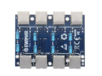 Modul LAN s prepäťovou ochranou PRO s ochranou PoE EWIMAR PTF-54-PRO/PoE