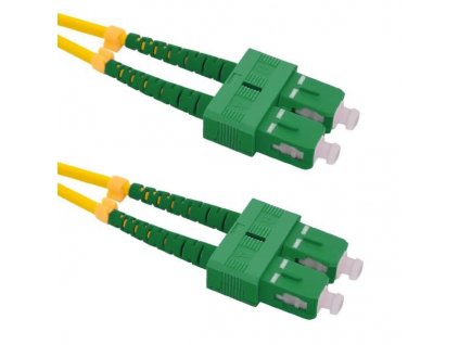OPTICKÝ PATCHCORD SM 1,5M SIMPLEX 9/125, SC/APC-SC/APC 3MM