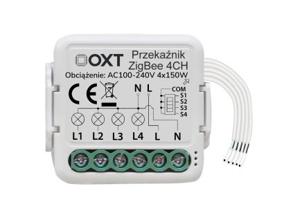 OXT mini 4 okruhový modul ZigBee Tuya