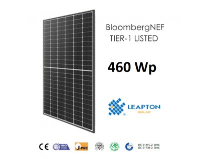 Fotovoltaický panelový modul čierny rám 460W Leapton LP182 182-M-60-MH 1909x1134x30mm